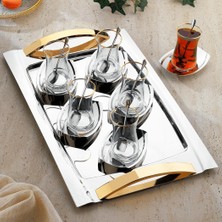 Schafer Shafer Allure Çelik Çay Seti 19 Parça-Gold