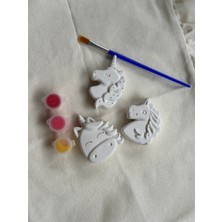 Tati Butik 3’lü Unicorn Taş Boyama Seti – Çocuklar Için Boyanabilir Figürlü Hobi ve Aktivite Seti