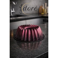 kitchendore Yıldız Tasarım Kek Kalıbı Cherry Red Kalın Döküm Üç Katmanlı Kaplama 575 Gram