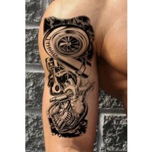 Geçici Makina Figürlü Dövme Tattoo 9X19 cm