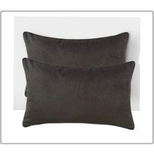 Ayzen Home 2li Kadıfe Kırlent Kılıfı Düz Renk 30X50 cm
