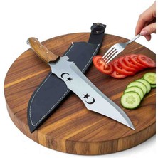 Mertcan Knife 40 cm Ay Yıldızlı Orman Bıçağı Outdoor ve Kamp Bıçağı Mutfak Bıçağı Çakı
