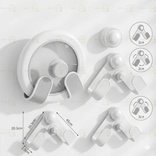 MAİN SHOP 4 Adet Vantuzlu Tencere Kapağı Saklama Rafı ve Tutucular | Mutfak Depolama ve Düzenleme M-56