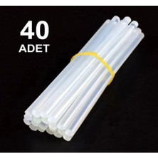AY MAGNET 40 Adet Sıcak Silikon, Şeffaf Mum Silikon, Kalın Silikon Sıcak Yapıştırıcı 11MM
