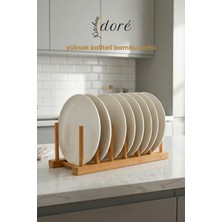 kitchendore Modern Bambu Tabaklık Mutfak Banyo Kitap Düzenleyici Çok Amaçlı Kullanım