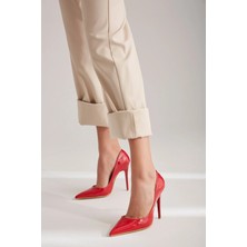 Ayakkabı Prensi Nadja Kirmizi Rugan 10 cm Stiletto, Topuklu Ayakkabı Kadın