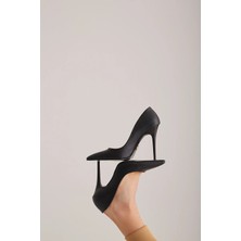 Ayakkabı Prensi Nadja Siyah Mat 10 cm Stiletto, Topuklu Ayakkabı Kadın