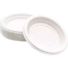 MGZ Beyaz Plastik Tabak 170 mm (17CM) – Tek Kullanımlık Dayanıklı Yemek Tabağı 100 Adet