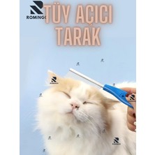 Romingo Kedi ve Köpek Tüy Açıcı Tarak Tüy Toplama ve Düğüm Açma Tarağı