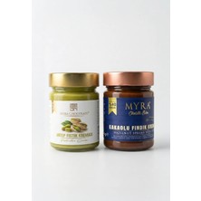 Myra Çikolata Evim 2 Li Set Koruyucusuz Glikozsuz Gerçek Antep Fıstıklı Krema ve Kakaolu Fındık Kreması