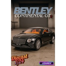 L'edoren Siyah Renkli Bentley Continental Gt 1/24 Diecast Koleksiyon Maket Model Araba Che Zhi