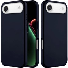 Apple iPhone 17 Air Uyumlu Kılıf Zebana Içi Kadife Silinebilir Lansman Kılıf Siyah