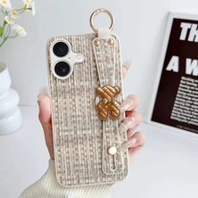 Apple iPhone 16 Uyumlu Kılıf Zebana Teddy Silikon Kılıf Bej