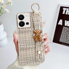 Vivo Y22S Uyumlu Kılıf Zebana Teddy Silikon Kılıf Bej