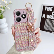 Tecno Spark 20 Uyumlu Kılıf Zebana Teddy Silikon Kılıf Pembe