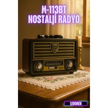L'edoren Meier M-113BT Nostaljik Radyo Usb-Sd-Fm-Bluetooth Destekli