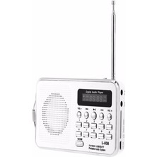 L'edoren Dijital Ekranlı Şarjlı Taşınabilir Radyo USB Tf Destekli Cep Radyosu