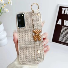 Samsung Galaxy S20 Fe Uyumlu Kılıf Zebana Teddy Silikon Kılıf Bej