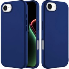 Apple iPhone 16E Uyumlu Kılıf Zebana Içi Kadife Silinebilir Lansman Kılıf Lacivert