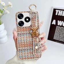 Tecno Spark 10C Uyumlu Kılıf Zebana Teddy Silikon Kılıf Turuncu