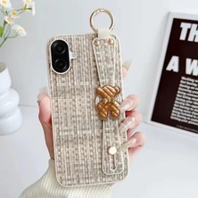 Samsung Galaxy A07 Uyumlu Kılıf Zebana Teddy Silikon Kılıf Bej