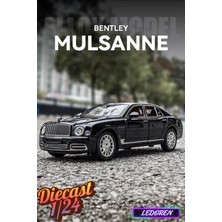 L'edoren Siyah Renkli Bentley Mulsanne 1/24 Diecast Koleksiyon Maket Model Araba Che Zhi