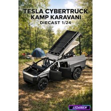 L'edoren Gri Renkli Tesla Cybertruck Pickup Karavan 1/24 Diecast Koleksiyon Maket Model Araba
