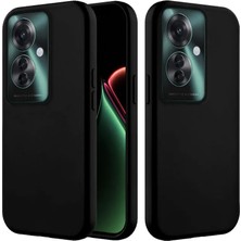 Oppo RENO11 F 5g Uyumlu Kılıf Zebana Içi Kadife Silinebilir Lansman Kılıf Siyah