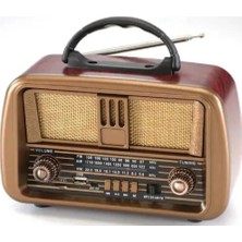 L'edoren Nostaljik Ahşap Radyo Bluetootlu USB Sd Mp3 NS-8068BT
