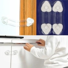 Aesco Mey Ithalat®  2'li Mini Çok Amaçlı Kilit- Çocuk Güvenlik Gereçkerli Çekmece,dolap,kapak Kilidi