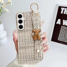 Samsung Galaxy A55 Uyumlu Kılıf Zebana Teddy Silikon Kılıf Bej