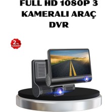 Aesco Mey Ithalat® Full Hd Araç Kamerası 3’lü 4.0” Ekranlı ve Hdr Gece Görüşlü