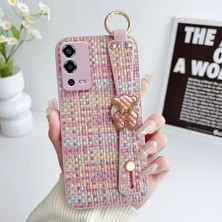 Oppo A55 Uyumlu Kılıf Zebana Teddy Silikon Kılıf Pembe