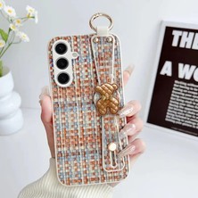 Samsung Galaxy S25 Plus Uyumlu Kılıf Zebana Teddy Silikon Kılıf Turuncu