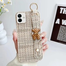 Samsung Galaxy A06 Uyumlu Kılıf Zebana Teddy Silikon Kılıf Bej