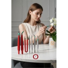 Aesco Mey Ithalat® Premium 7 Parça Çelik Profesyonel Çiçek Bakım ve Teraryum Cımbız Seti - Lüks Bakım Kiti