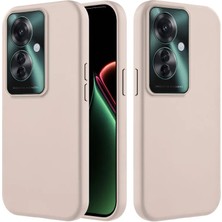 Oppo RENO11 F 5g Uyumlu Kılıf Zebana Içi Kadife Silinebilir Lansman Kılıf Bej