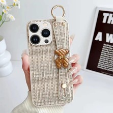 Apple iPhone 15 Pro Uyumlu Kılıf Zebana Teddy Silikon Kılıf Bej