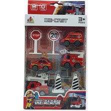 Iş Makinaları 8 Parça Araç Seti - Itfaiye Seti (Lisinya)