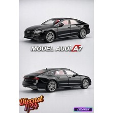 L'edoren Siyah Renkli Audi A7 1/24 Diecast Koleksiyon Maket Model Araba Che Zhi