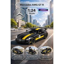 L'edoren Siyah Renkli Mercedes-Benz Amg Gtr 1/24 Diecast Koleksiyon Maket Model Araba Che Zhi