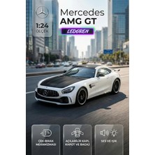 L'edoren Beyaz Renkli Mercedes Benz Amg Gt 1/24 Diecast Koleksiyon Maket Model Araba Che Zhi