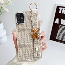 Samsung Galaxy A71 Uyumlu Kılıf Zebana Teddy Silikon Kılıf Bej