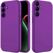 Samsung Galaxy A14 Uyumlu Kılıf Zebana Içi Kadife Silinebilir Lansman Kılıf Derin Mor