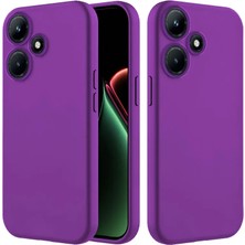 Infinix Hot 30I Uyumlu Kılıf Zebana Içi Kadife Silinebilir Lansman Kılıf Derin Mor