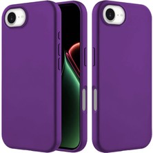 Apple iPhone 16E Uyumlu Kılıf Zebana Içi Kadife Silinebilir Lansman Kılıf Derin Mor