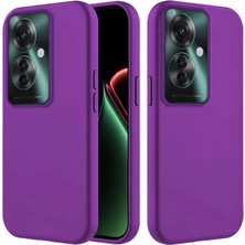 Oppo RENO11 F 5g Uyumlu Kılıf Zebana Içi Kadife Silinebilir Lansman Kılıf Derin Mor