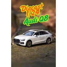 L'edoren Beyaz Audi Q8 Suv Tarzı Araba 1:24 Diecast Metal Model Araba Koleksiyon Sesli Işıklı Audi Jip Araba