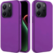 Xiaomi Redmi Note 14 Uyumlu Kılıf Zebana Içi Kadife Silinebilir Lansman Kılıf Derin Mor