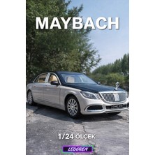 L'edoren Beyaz Renkli Mercedes Maybach S600 1/24 Diecast Koleksiyon Maket Model Araba Che Zhi